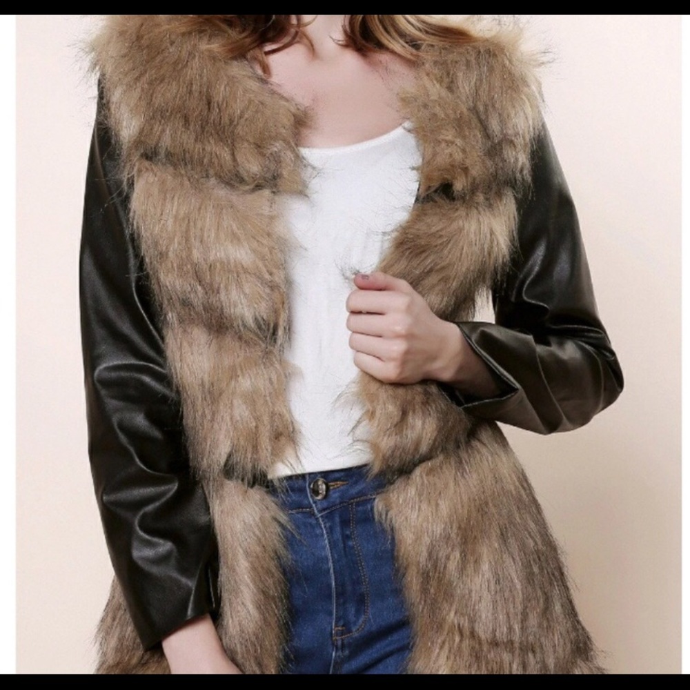 Faux fur jacket